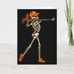 Vrouwen Halloween Golf Skelet Grappige Golf Hallow Kaart
