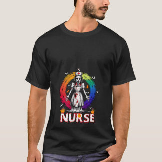 Vrouwen Halloween Nurse 2024 Nursing Funny RN Nurs T-shirt