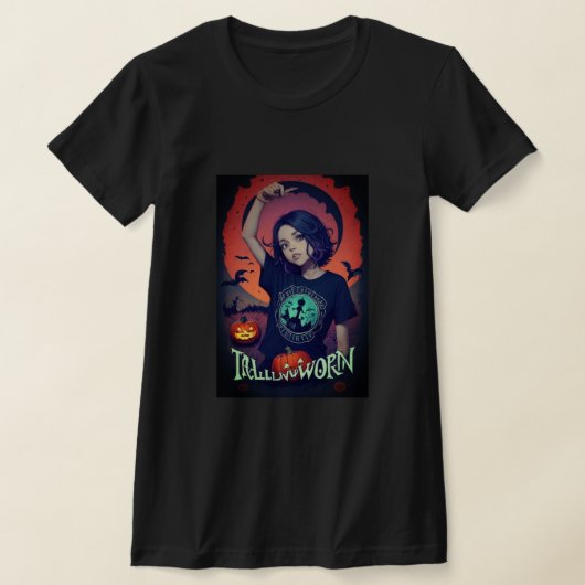 Vrouwen Halloween T-shirt (Laagn)