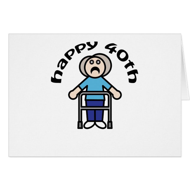 Vrouwen "Happy 40th" (Voorkant Horizontaal)