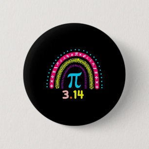 Vrouwen Happy Pi Day Wiskunde Teacher Rainbow 3.14 Ronde Button 5,7 Cm