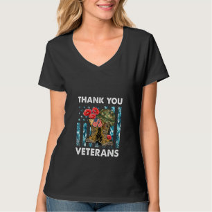 Vrouwen Hartelijk dank voor de veteranen die strij T-shirt