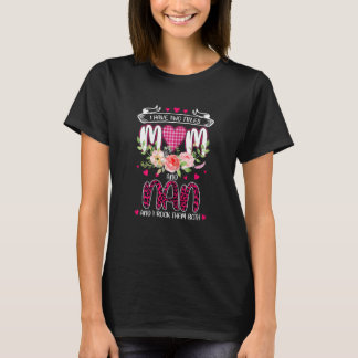 Vrouwen heb ik 2 titels mama en Nan Grandma Leopar T-shirt