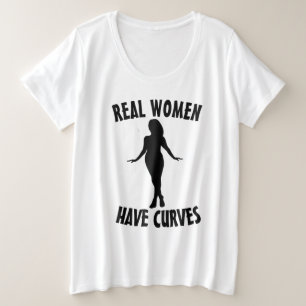 VROUWEN HEBBEN CURVES PLUS GROOTTE T-SHIRTS
