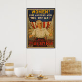 Vrouwen helpen de  Amerikaanse zangoorlog te redde Poster (Keuken)