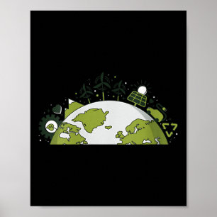 Vrouwen hernieuwbare energie & Recycling - Poster