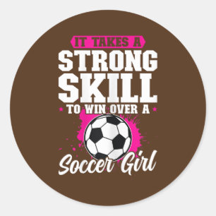 Vrouwen Het heeft een sterke skillsoccer-medaille  Ronde Sticker