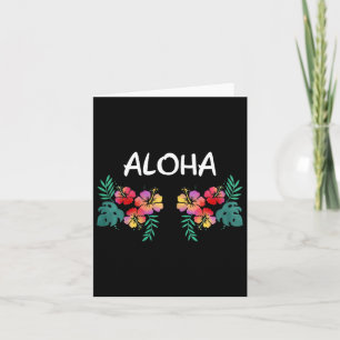 Vrouwen Hibiscus Bloemen Borst Hawaiian Aloha Hawa Kaart
