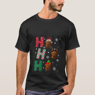 Vrouwen Ho Ho Ho Dogue De Bordeaux Hondenliefhebbe T-shirt