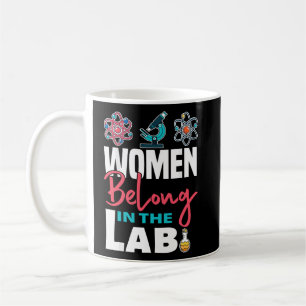 Vrouwen horen in het lab - wetenschap koffiemok