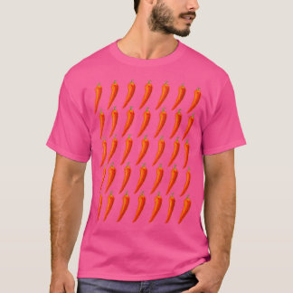 Vrouwen Hot Repeating Chili Pepper Patroon Gift vo T-shirt