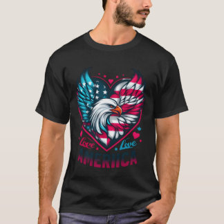 Vrouwen houden van Amerika-jochie T-shirt