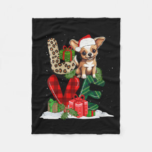 Vrouwen houden van Chihuahua Dog Buffalo Plaid Hon Fleece Deken
