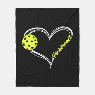 Vrouwen houden van pickleball - schattige pickleba fleece deken