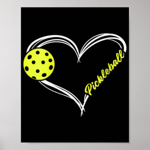 Vrouwen houden van pickleball - schattige pickleba poster