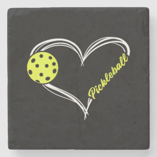 Vrouwen houden van pickleball - schattige pickleba stenen onderzetter
