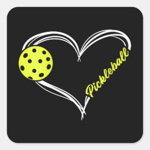 Vrouwen houden van pickleball - schattige pickleba vierkante sticker