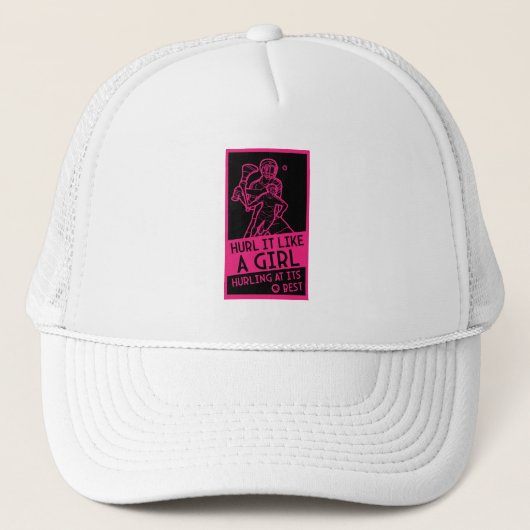 Vrouwen Hurling Sport Trucker Pet (Voorkant)