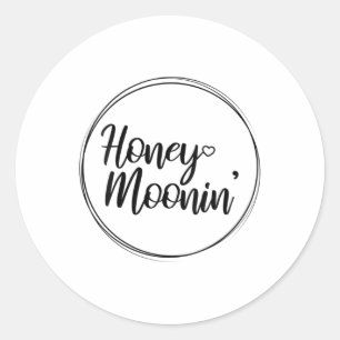 Vrouwen huwelijksreis paar bruiloft huwelijksreis  ronde sticker