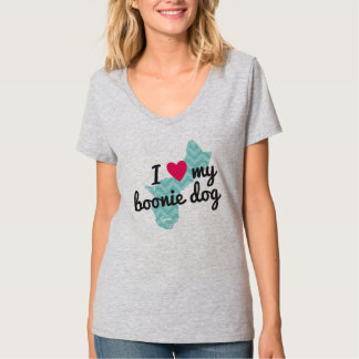Vrouwen I Love My Boonie Dog Shirt (Blue)