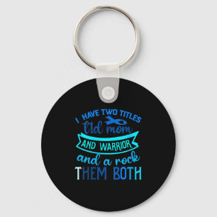 Vrouwen Ik heb twee titels T1D Mom en Worrior Rock Sleutelhanger