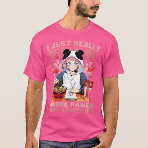 Vrouwen Ik hou gewoon van Anime Ramen Boba Sketchi T-shirt