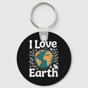 Vrouwen Ik hou van Earth Natuur Conservation Plane Sleutelhanger