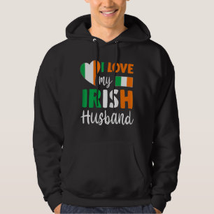 Vrouwen ik hou van mijn Ierse man, de Ierse vlag V Hoodie
