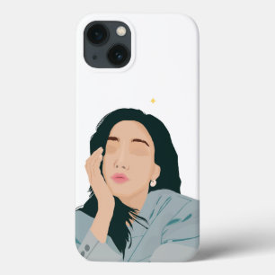 Vrouwen Illustratie Hoesje voor iPhone 13 Hoesje