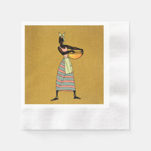 Vrouwen in Afrika Papier Napkin Servet