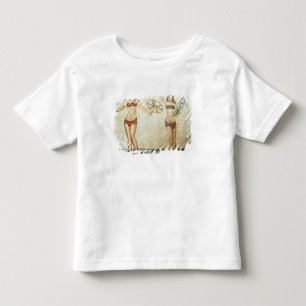 Vrouwen in bikinis kinder shirts