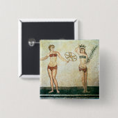 Vrouwen in bikinis vierkante button 5,1 cm (Voorkant /achterkant)