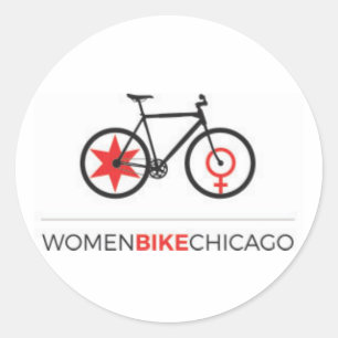 Vrouwen in Chicago - Stadsloze ontwerpers Ronde Sticker