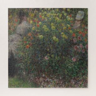 Vrouwen in de bloemen Monet 1875 Legpuzzel