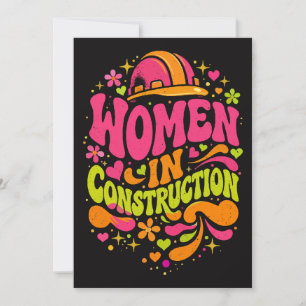 Vrouwen in de bouw Retro Empowerment Kaart