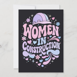Vrouwen in de Bouw Retro Empowerment Kaart