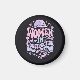 Vrouwen in de Bouw Retro Empowerment Magneet