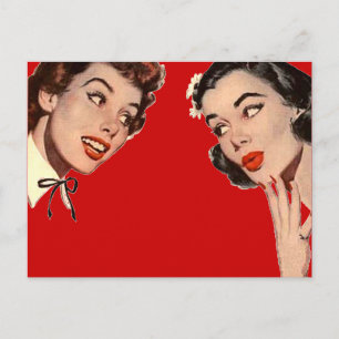 vrouwen in de detailhandel briefkaart