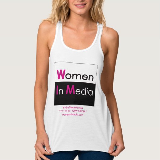 Vrouwen in de mediagroep White Tanktop (Voorkant)