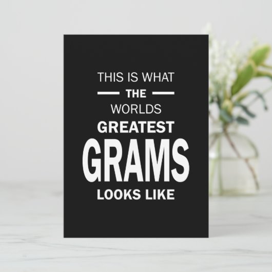 Vrouwen in de wereld de grootste grams grootma Gif Kaart (Staand voorkant)