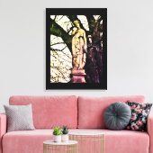 Vrouwen in de winter canvas afdruk (Insitu (Woonkamer))