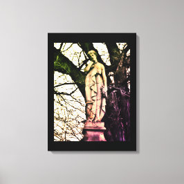 Vrouwen in de winter canvas afdruk