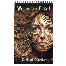 Vrouwen in detail 12-maandenkalender (één pagina) kalender