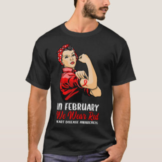 Vrouwen in februari Draag we rood - hartziekte AWA T-shirt
