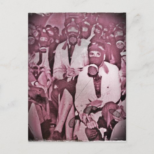 Vrouwen in gasmaskers briefkaart (Voorkant)