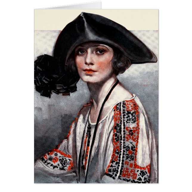 Vrouwen in geborduurde Blouse (Voorkant)