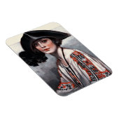 Vrouwen in geborduurde Blouse Magneet (Rechterzijde)