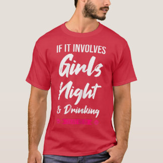Vrouwen in het geval van een meisjesnacht en een d t-shirt