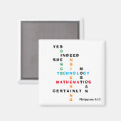 Vrouwen in het STEM-kruiswoord Magneet (Voorkant / Achterkant)