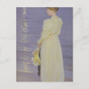 Vrouwen in het Wit op een strand, 1893 Briefkaart